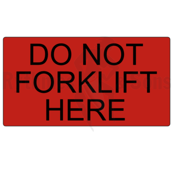 Flight-case - Etiquette adhésive 'Do not forklift here' 1-1